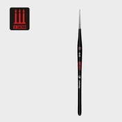 128101УF-00 128 Кисть колонок / круглая укороченная 00 / ручка коротк. фигурная черная матовая / белая обойма