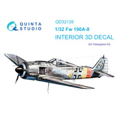 QD32126 Quinta Studio 1/32 3D Cabin Interior Decal FW 190A-8 (Hasegawa)