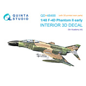 QD+48488 Quinta Studio 1/48 3D Декаль интерьера для F-4D early Phantom II (Academy) (с 3D-печатными деталями)