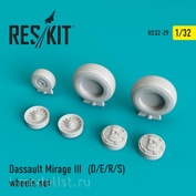RS32-0029 RESKIT 1/32 Resin wheels for the Mirage III (D/E/R/S) 