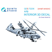 QDS-72236 Quinta Studio 1/72 3D Декаль интерьера кабины Ка-52 (Dream Model) (малая версия)