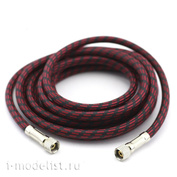 1402 Jas airbrush Hose in textile braid G1/8xg1/8, length 3 meters