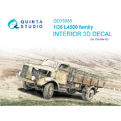 QD35085 Quinta Studio 1/35 3D Cabin Interior Decal L4500 family (Zvezda)