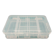 MW-BOX04 MANWAH Прозрачный пластиковый ящик, двухсторонняя (с 6+4 ячейки) 14.4х8.5х4.3 см