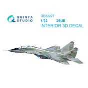 QD32227 Quinta Studio 1/32 3D Декаль интерьера кабины MiGG-29УБ (Т$ач)