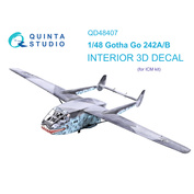 QD48407 Quinta Studio 1/48 3D Декаль интерьера кабины Go 242A-B (ICM)