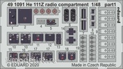 491091 Eduard 1/48 Набор фототравления He 111Z радиоотсек