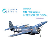 QD48421 Quinta Studio 1/48 3D Декаль интерьера кабины FM-2 Wildcat (Eduard)