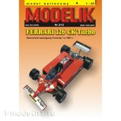Modelik 02/2012 Modelik Бумажная модель  FERRARI 126 CK Turbo
