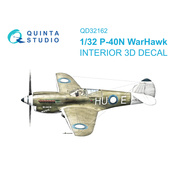 QD32162 Quinta Studio 1/32 3D Декаль интерьера P-40N Warhawk (Трубач)