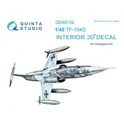 QD48152 Quinta Studio 1/48 3D Декаль интерьера кабины TF-104G (для модели Hasegawa)