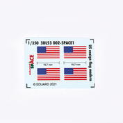 3DL53002 Eduard 1/350 3D декали для Американский флаг, современный SPACE