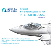 QP48035 Quinta Studio 1/48 Пирошнур для остекления J-20 (Meng)