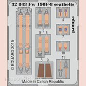 32843 Eduard 1/32 Photo Etching for Fw 190F-8 belts