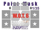 M35 077 KAV Models 1/35 Painting mask for glazing W. O. T. (ICM)