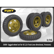35059 Fury Models 1/35 Набор колёс под нагрузкой для американского грузовика грузоподъемностью 2,5 т (ненаправленные, Firestone)