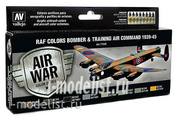 71145 Vallejo Set Model Air - Bomber Air Command&Training Air Command 1939-1945