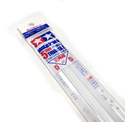 70118 Tamiya Plastic rods (triangular white matte) side 5mm, length 40cm (5 PCs)