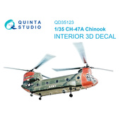 QD35123 Quinta Studio 1/35 3D Декаль интерьера кабины CH-47A (Трубач)