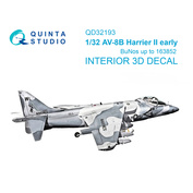 QD32193 Quinta Studio 1/32 3D Декаль интерьера кабины AV-8B Harrier II ранний (Трубач)