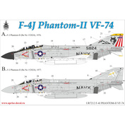 UR7212 UpRise 1/72 Декали для F-4J Phantom-II VF-74, без тех. надписей