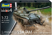 03328 Revell 1/72 Soviet type 55A/AM main and medium tank with KMT-6/EMT-5