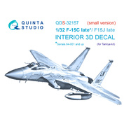 QDS-32157 Quinta Studio 1/32 3D Декаль интерьера кабины F-15C Late/F-15J late (Tamiya) (Малая версия)
