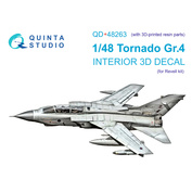 QD+48263 Quinta Studio 1/48 3D Decal of Tornado GR.4 cabin interior (Revell) (with 3D-printed parts)