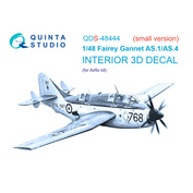 QDS-48444 Quinta Studio 1/48 3D Декаль интерьера кабины Fairey Gannet AS.1_AS.4 (Airfix) (малая версия)