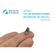 QR72041 Quinta Studio 1/72 Комплект ремней для самолета ВМС Японии, ВМВ (2 шт)