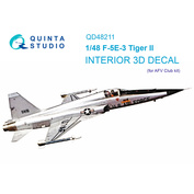 QD48211 Quinta Studio 1/48 3D Декаль интерьера кабины F-5E-3 Tiger II (AFV Club)