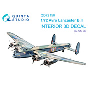 QD72156 Quinta Studio 1/72 3D Декаль интерьера кабины Avro Lancaster B.II (Airfix)