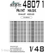 48071 SX-Art 1/48 Paint mask Si-33 exhaust nozzles (MiniBase)