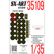 35109 SX-Art 1/35 Paint mask for the Seventy-second tank B1 (Trumpeter)