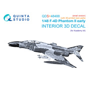 QDS+48488 Quinta Studio 1/48 3D Декаль интерьера для F-4D early Phantom II (Academy) (малая версия) (с 3D-печатными деталями)
