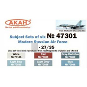 47301 akan Set of acrylic paints Modern aviation of Russia Sukhoi-27 (In a set of banks of 10 ml.)