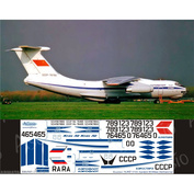 I76-002 Ascensio 1/144 Scales the Decal on the plane Ilyshin Il-76TD (Aeroflot Clasic 90s)