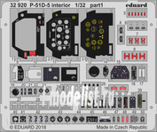 32920 Eduard 1/32 Фототравление для P-51D-5 интерьер