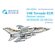 QD+48204 Quinta Studio 1/48 3D Декаль интерьера кабины Tornado ECR German (Revell) (с 3D-печатными деталями)