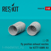RSU48-0058 RESKIT 1/48 Суххой-35 FLY position сопла для набора KITTY HAWK Kit