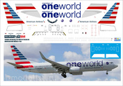 737800-36 PAsDecals 1/144 Лазерная декаль для Boeing 737-800 AMERICAN OLD