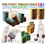 35026 Tamiya 1/35 Set of barrels (6pcs), cans (18pcs) and buckets (4pcs)