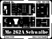 Ss110 Eduard photo etched parts for 1/72 Me 262A Schwalbe