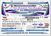 pas011 PasDecals 1/144 Decals Ilushin-86 Siberia, Aeroflot, Atlanta Union