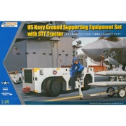K48115 Kinetic 1/48 Комплект наземного вспомогательного оборудования ВМС США с трактором STT
