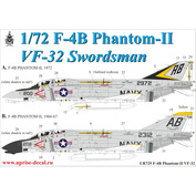 UR725 UpRise 1/72 Декали для F-4B Phantom-II VF-32, без тех. надписей