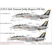 URS722 UpRise 1/72 Декали для F-14A Tomcat VF-84 Jolly Rogers