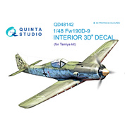 QD48142 Quinta Studio 1/48 3D Декаль интерьера кабины FW 190D-9 (для модели Tamiya)