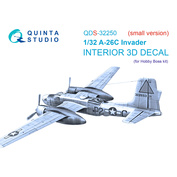 QDS-32250 Quinta Studio 1/32 3D Декаль интерьера кабины A-26C Invader (HobbyBoss) (малая версия)