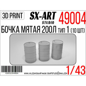 49004 SX-Art 1/43 Crumpled barrels 200L type 1 (10 pcs)